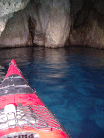 sea kayaking blue caves, zakynthos, ionian islands, greece